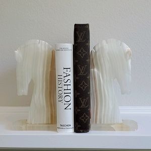 Large Onyx Horse Bookends